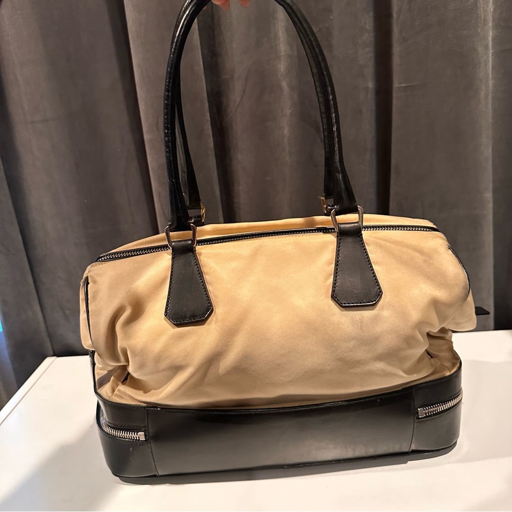 Prada Nylon Leather Satchel Bag - Picture 16 of 16